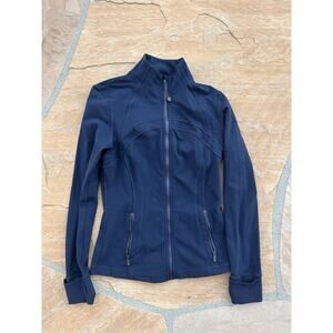 Lululemon Define Jacket Luon Full Zip Yoga Stretch Performance Navy Sz 8 BZ